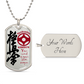 Karate - Your Mind Is Your Best Weapon - Kyokushin Karate - Karate Dog Tag - Military Ball Chain - Luxury Dog Tag