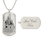 Warrior - IF - Show No Mercy - Sparta - Spartan - Warrior Dog Tag - Military Ball Chain - Luxury Dog Tag