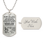Samurai - Dad To Daughter - Never Lose - Bushido - Katana - Ronin - Miyamoto Musashi - Samurai Dog Tag - Military Ball Chain - Luxury Dog Tag