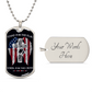 Soldier - Stand For The Flag - Kneel For The Cross - Army - Marine - Black Dog Tag - Soldier Dog Tag - Military Ball Chain - Luxury Dog Tag