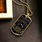 Warrior - Call On Me Brother - Sparta - Spartan - Black Dog Tag - Warrior Dog Tag - Military Ball Chain - Luxury Dog Tag