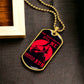Samurai - That Which Does Not Kill Me - Should Run - Bushido - Katana - Ronin - Black Dog Tag - Samurai Dog Tag - Military Ball Chain - Luxury Dog Tag