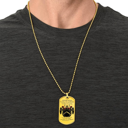 Warrior - Make No Mistake - Sparta - Spartan - Warrior Dog Tag - Military Ball Chain - Luxury Dog Tag