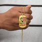 Dragon Ball - PAIN - You Are Not Dead Yet - Vegeta - Supper Saiyan Blue - Dragon Ball Dog Tag - Military Ball Chain - Luxury Dog Tag
