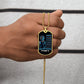 Dragon Ball - Quitting Is Not - Goku - Supper Saiyan Blue - Black Dog Tag - Dragon Ball Dog Tag.png - Military Ball Chain - Luxury Dog Tag