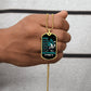 Dragon Ball - Quitting Is Not - Vegeta - Supper Saiyan Blue - Galaxy - Black Dog Tag - Dragon Ball Dog Tag - Military Ball Chain - Luxury Dog Tag