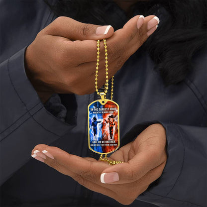 Dragon Ball - Call On me Brother - Goku - Vegeta - Military Ball Chain - Luxury Dog Tag