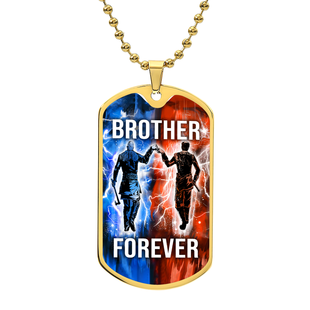Viking - Brother Forever - Ragnar Lothbrok - Floki - Military Ball Chain - Luxury Dog Tag