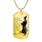 Samurai - There Is Nothings Outside Of Yourself - Bushido - Katana - Ronin - Samurai Dog Tag - Military Ball Chain - Luxury Dog Tag