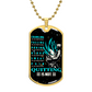 Dragon Ball - Quitting Is Not - Vegeta - Supper Saiyan Blue - Galaxy - Black Dog Tag - Dragon Ball Dog Tag - Military Ball Chain - Luxury Dog Tag