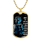Dragon Ball - Don't Ever Think That The Reason - Goku - Galaxy - Black Dog Tag - Dragon Ball Dog Tag - Military Ball Chain - Luxury Dog Tag