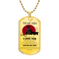 Warrior - Dad To Son - Your Way Back Home - Sparta - Spartan - Warrior Dog Tag - Military Ball Chain - Luxury Dog Tag