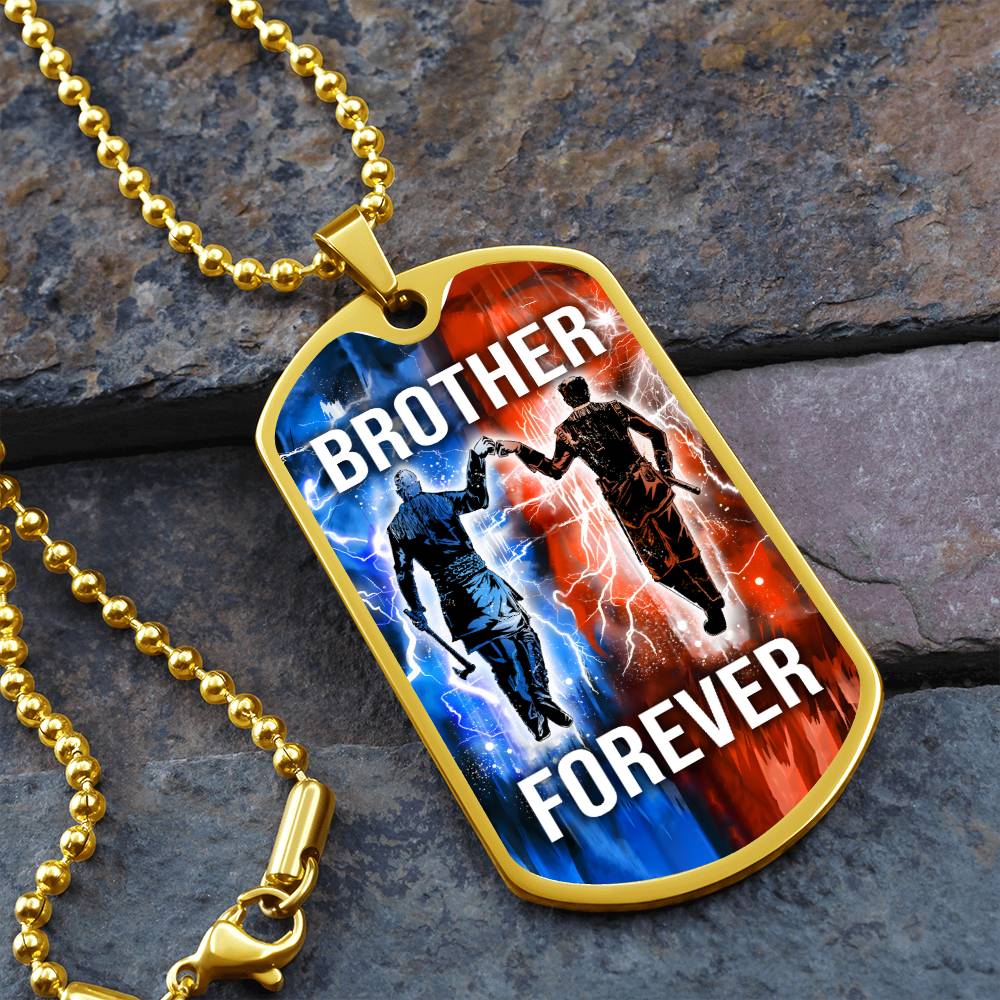 Viking - Brother Forever - Ragnar Lothbrok - Floki - Military Ball Chain - Luxury Dog Tag