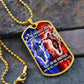 Samurai - Call On me Brother - Bushido - Katana - Ronin - Miyamoto Musashi - Military Ball Chain - Luxury Dog Tag