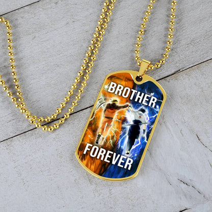 Naruto - Brother Forever - Uzumaki Naruto  - Uchiha Sasuke  - Military Ball Chain - Luxury Dog Tag