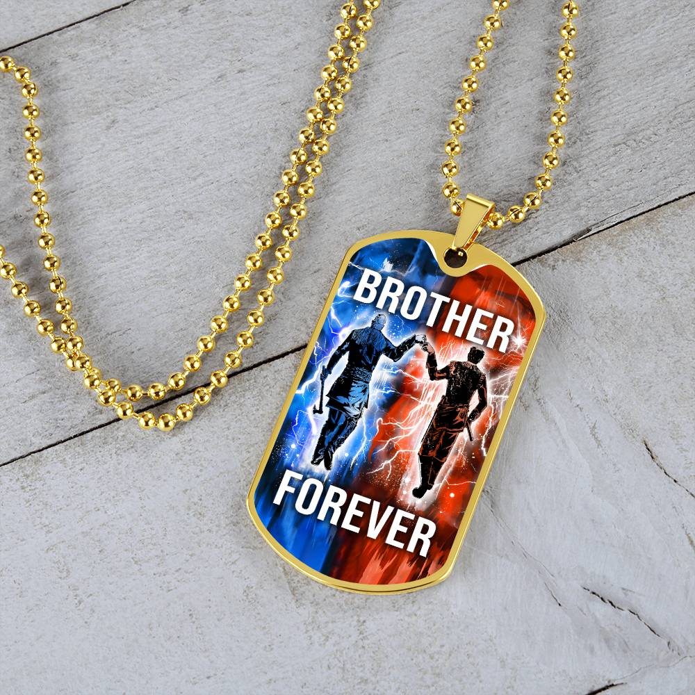 Viking - Brother Forever - Ragnar Lothbrok - Floki - Military Ball Chain - Luxury Dog Tag