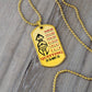 Warrior - Quitting Is Not - Sparta - Spartan - Warrior Dog Tag - Military Ball Chain - Luxury Dog Tag