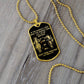 Samurai - Call On me Brother - Bushido - Katana - Ronin - Miyamoto Musashi - Galaxy - Black Dog Tag - Samurai Dog Tag - Military Ball Chain - Luxury Dog Tag