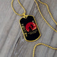 Samurai - Fall Down Seven Times Stand Up Eight - Bushido - Katana - Ronin - Black Dog Tag - Samurai Dog Tag - Military Ball Chain - Luxury Dog Tag