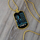 Dragon Ball - Quitting Is Not - Goku - Supper Saiyan Blue - Galaxy - Black Dog Tag - Dragon Ball Dog Tag - Military Ball Chain - Luxury Dog Tag