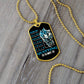 Dragon Ball - Quitting Is Not 2 - Vegeta - Supper Saiyan Blue - Black Dog Tag - Dragon Ball Dog Tag - Military Ball Chain - Luxury Dog Tag
