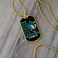 Dragon Ball - Quitting Is Not - Vegeta - Supper Saiyan Blue - Galaxy - Black Dog Tag - Dragon Ball Dog Tag - Military Ball Chain - Luxury Dog Tag