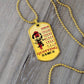 Samurai - Quitting Is Not - Bushido - Katana - Ronin - Samurai Dog Tag - Military Ball Chain - Luxury Dog Tag