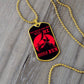 Samurai - That Which Does Not Kill Me - Should Run - Bushido - Katana - Ronin - Black Dog Tag - Samurai Dog Tag - Military Ball Chain - Luxury Dog Tag