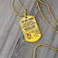 Samurai - Dad To Son - Never Lose - Bushido - Katana - Ronin - Miyamoto Musashi - Samurai Dog Tag - Military Ball Chain - Luxury Dog Tag