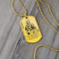 Warrior - IF - Show No Mercy - Sparta - Spartan - Warrior Dog Tag - Military Ball Chain - Luxury Dog Tag