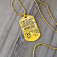 Samurai - Dad To Daughter - Never Lose - Bushido - Katana - Ronin - Miyamoto Musashi - Samurai Dog Tag - Military Ball Chain - Luxury Dog Tag