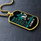 Dragon Ball - Quitting Is Not - Vegeta - Supper Saiyan Blue - Galaxy - Black Dog Tag - Dragon Ball Dog Tag - Military Ball Chain - Luxury Dog Tag