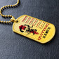 Samurai - Quitting Is Not - Bushido - Katana - Ronin - Samurai Dog Tag - Military Ball Chain - Luxury Dog Tag