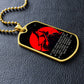 Samurai - IF - Show No Mercy - Bushido - Katana - Ronin - Galaxy - Black Dog Tag - Samurai Dog Tag - Military Ball Chain - Luxury Dog Tag