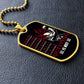 Dragon Ball - Quitting Is Not - Vegeta - Supper Saiyan God - Black Dog Tag - Dragon Ball Dog Tag - Military Ball Chain - Luxury Dog Tag