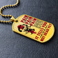 Samurai - PAIN - You Are Not Dead Yet - Bushido - Katana - Ronin - Samurai Dog Tag - Military Ball Chain - Luxury Dog Tag