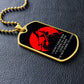Samurai - I Just Know I'm Not Going To Lose - Bushido - Katana - Ronin - Black Dog Tag - Samurai Dog Tag - Military Ball Chain - Luxury Dog Tag