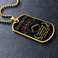 Warrior - Call On Me Brother - Sparta - Spartan - Black Dog Tag - Warrior Dog Tag - Military Ball Chain - Luxury Dog Tag
