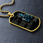 Dragon Ball - 7 5 3 CODE - Goku - Supper Saiyan Blue - Galaxy - Black Dog Tag - Dragon Ball Dog Tag - Military Ball Chain - Luxury Dog Tag