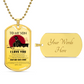 Warrior - Dad To Son - Your Way Back Home - Sparta - Spartan - Warrior Dog Tag - Military Ball Chain - Luxury Dog Tag