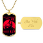 Samurai - That Which Does Not Kill Me - Should Run - Bushido - Katana - Ronin - Black Dog Tag - Samurai Dog Tag - Military Ball Chain - Luxury Dog Tag