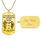 Samurai - Call On me Brother - Bushido - Katana - Ronin - Miyamoto Musashi - Samurai Dog Tag - Military Ball Chain - Luxury Dog Tag