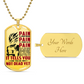 Dragon Ball - PAIN - You Are Not Dead Yet - Vegeta - Supper Saiyan Blue - Dragon Ball Dog Tag - Military Ball Chain - Luxury Dog Tag