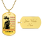 Dragon Ball - Quitting Is Not - Goku - Dragon Ball Dog Tag - Military Ball Chain - Luxury Dog Tag