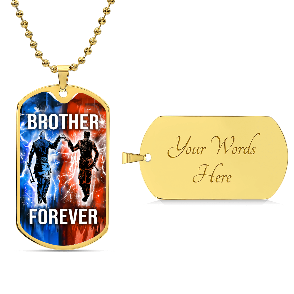 Viking - Brother Forever - Ragnar Lothbrok - Floki - Military Ball Chain - Luxury Dog Tag