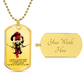 Samurai - I Just Know I'm Not Going To Lose - Bushido - Katana - Ronin - Samurai Dog Tag - Military Ball Chain - Luxury Dog Tag
