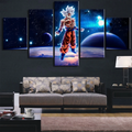 Dragon Ball - 5 Pieces Wall Art - Goku Ultra Imstimct Perfect - Printed Wall Pictures Home Decor - Dragon Ball Poster - Dragon Ball Canvas