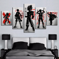 Dragon Ball - 5 Pieces Wall Art - Goku - Naruto - Luffy - Printed Wall Pictures Home Decor - Dragon Ball Poster - Dragon Ball Canvas