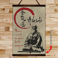 AI003 - Your Mind Is Your Best Weapon - Morihei Ueshiba - Vertical Poster - Vertical Canvas - Aikido Poster