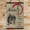 AI008 - True Victory Is Victory Over Oneself - Morihei Ueshiba - Vertical Poster - Vertical Canvas - Aikido Poster